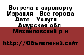 Встреча в аэропорту Израиля - Все города Авто » Услуги   . Амурская обл.,Михайловский р-н